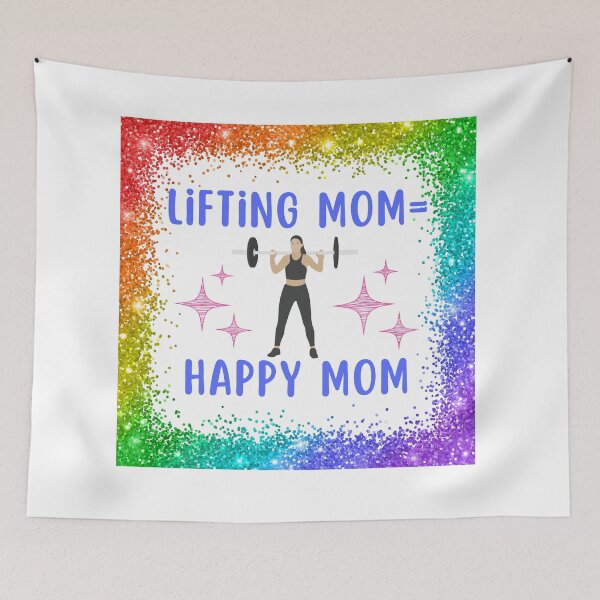 Item preview, Lifting mom equals Happy mom - Rainbow morning workout designed and sold by AdiRemba.