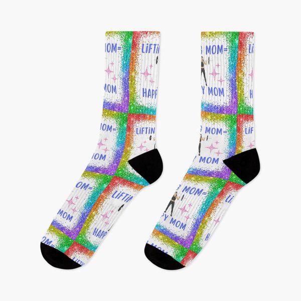 Item preview, Lifting mom equals Happy mom - Rainbow morning workout designed and sold by AdiRemba.