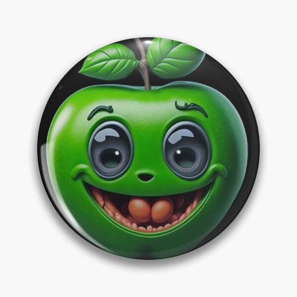 Item preview, Cute and Adorable Charming Smiling Green Apple designed and sold by PC-artist.