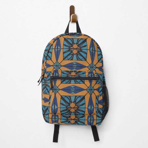 Item preview, Retro Tile Pattern blue with orange and black designed and sold by RetroTile.