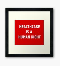 Heathcare is a Human Right Framed Print