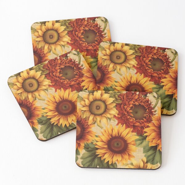 Item preview, Vintage Sunflowers Pattern designed and sold by TPhanDesign.