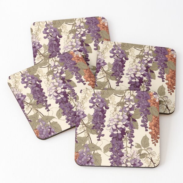Item preview, Vintage Wisteria Flowers Pattern designed and sold by TPhanDesign.