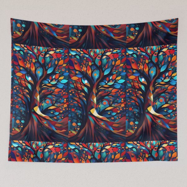 Item preview, A painting of a colorful tree with lots of leaves designed and sold by Hillol Bora.