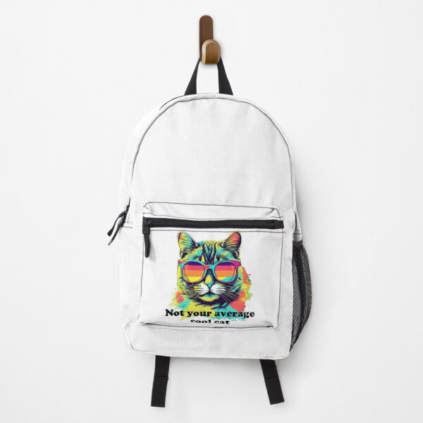 Item preview, Cute Cat with Sunglasses "Not your average cool cat" Black Text designed and sold by SADStyleDesigns.