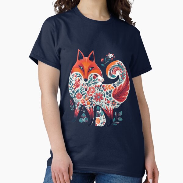 Item preview, Fox - Scandinavian Folk Art Style designed and sold by StudioRedKoala.