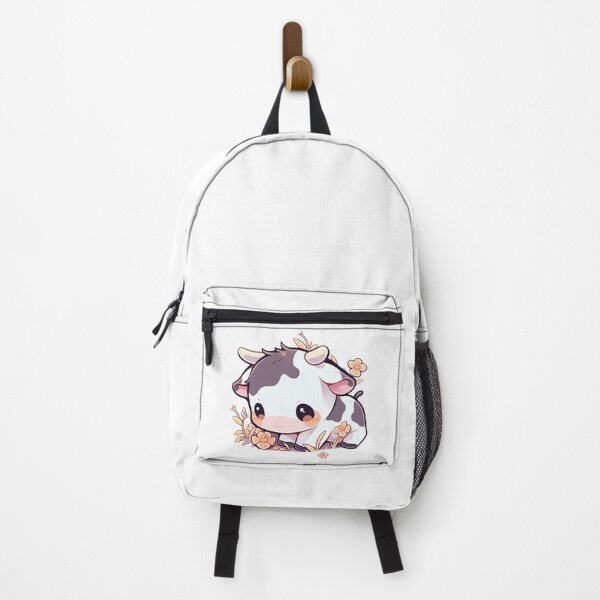 Item preview, Cute Cottagecore Baby Cow Playing in the Summer Flowers designed and sold by CozyKawaiiArt.