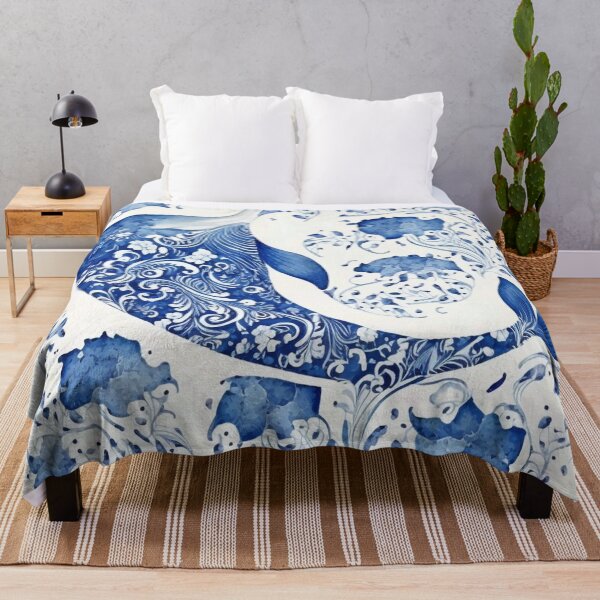 Item preview, Majestic sea dolphin in navy blue II designed and sold by hamptonstyle.