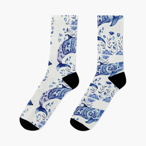 Item preview, Majestic sea dolphin in navy blue designed and sold by hamptonstyle.