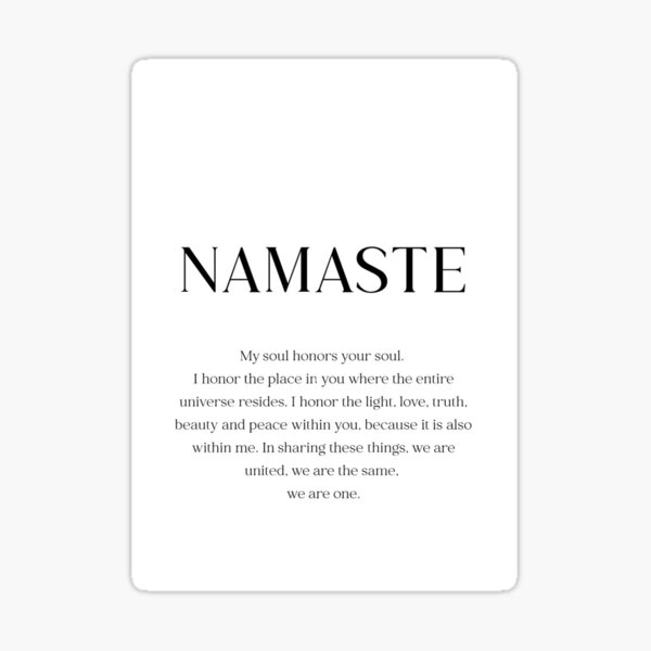 Namaste Definition Print Namaste Sign Namaste Printable 