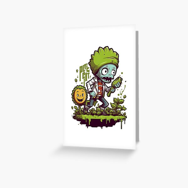 Plants vs Zombies Zombie Greeting Card by Thompson Murphy