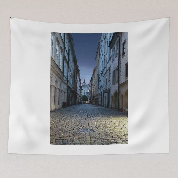 Item preview, Blue Hour Street In Prague - Digital Painting ©  designed and sold by © Hany G. Jadaa © Prince John Photography.