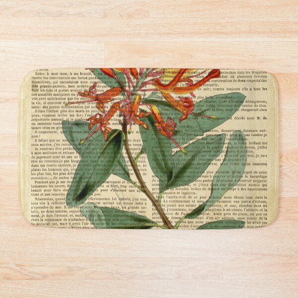 Item preview, Botanical print, on old book page designed and sold by Art by Lilia.