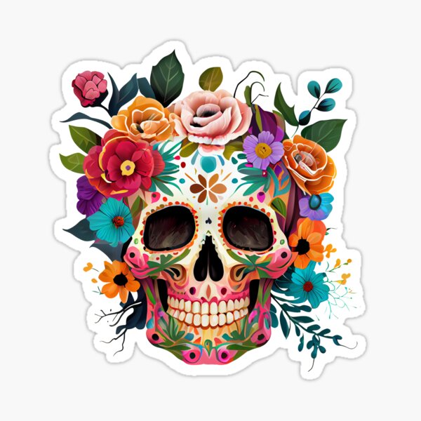 4 Inch Full Color Milwaukee Brewers Retro Sugar Skull Sticker