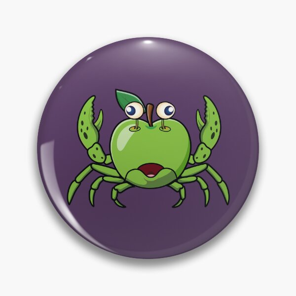 Item preview, Green apple on a crabby fish creature  designed and sold by Donutlovers.