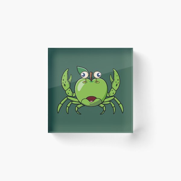 Item preview, Green apple on a crabby fish creature  designed and sold by Donutlovers.