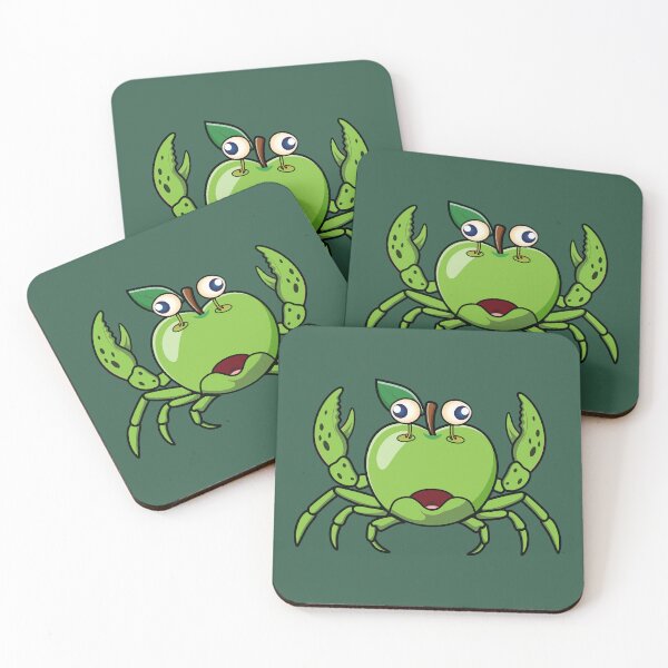 Item preview, Green apple on a crabby fish creature  designed and sold by Donutlovers.