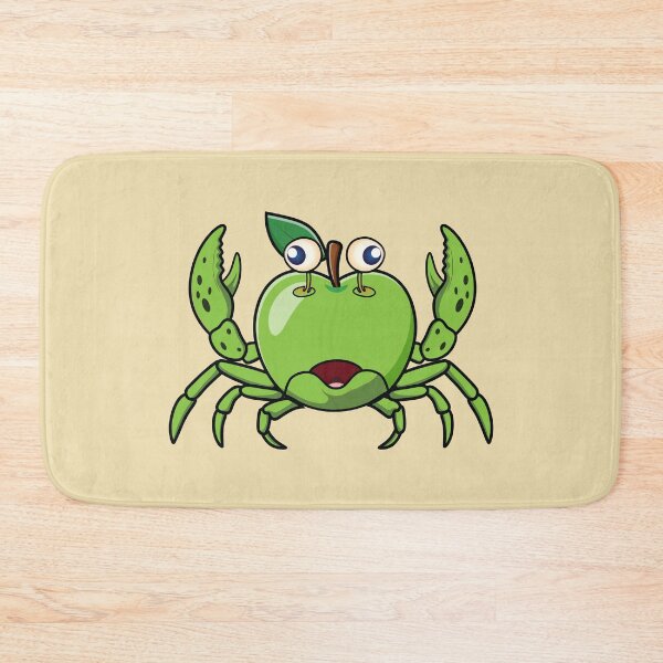 Item preview, Green apple on a crabby fish creature  designed and sold by Donutlovers.