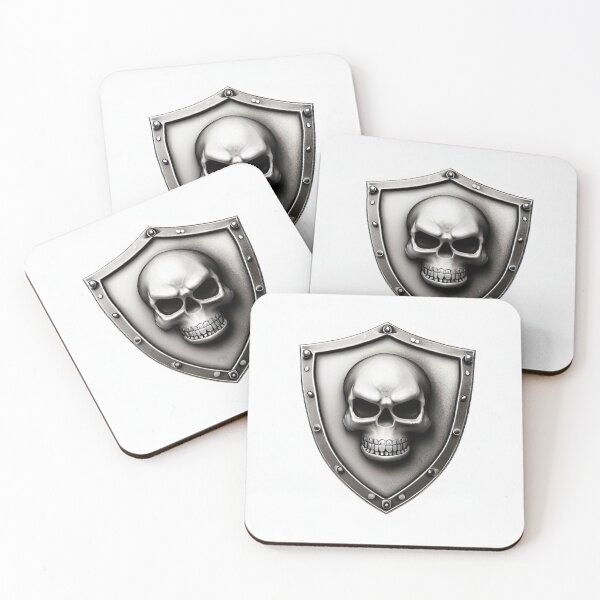 Item preview, Skull on shield art designed and sold by MantasDesign17.