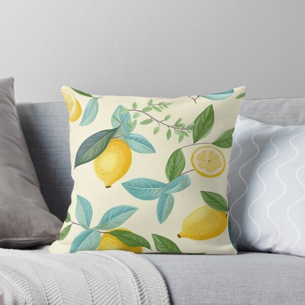 Item preview, Colorful Lemon and Leaves Fruit Pattern designed and sold by Wonder Of Light.