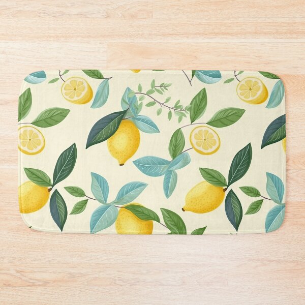 Item preview, Colorful Lemon and Leaves Fruit Pattern designed and sold by Wonder Of Light.