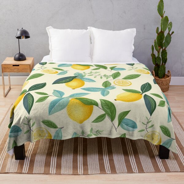 Item preview, Colorful Lemon and Leaves Fruit Pattern designed and sold by Wonder Of Light.