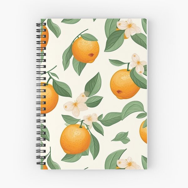 Item preview, Colorful Orange and Leaves Fruit Pattern designed and sold by Wonder Of Light.
