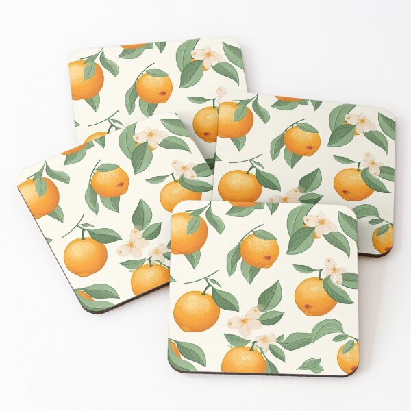 Item preview, Colorful Orange and Leaves Fruit Pattern designed and sold by Wonder Of Light.