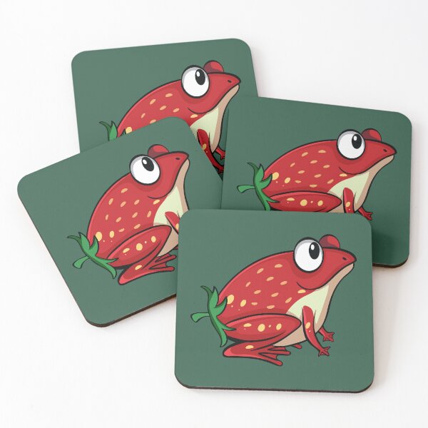 Item preview, Funny red strawberry frog fruit  designed and sold by Donutlovers.