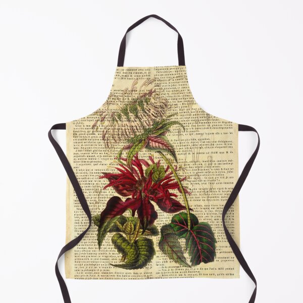 Item preview, Botanical print, on old book page - Monarda designed and sold by Art by Lilia.