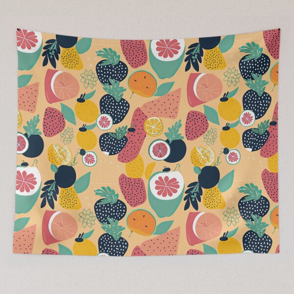 Item preview, Colorful Tropical Fruits Fruit Pattern designed and sold by Wonder Of Light.