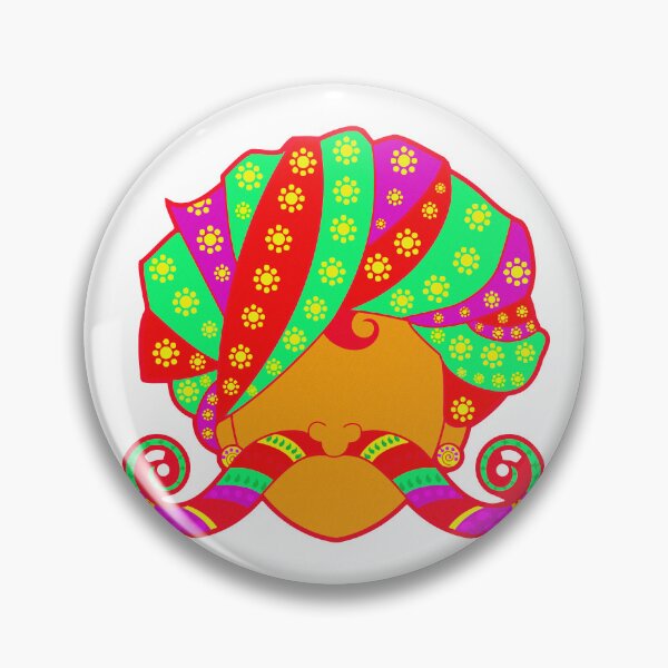 Item preview, Traditional Rajasthani Person with Turban and Moustache Drawing designed and sold by deepakrode7.