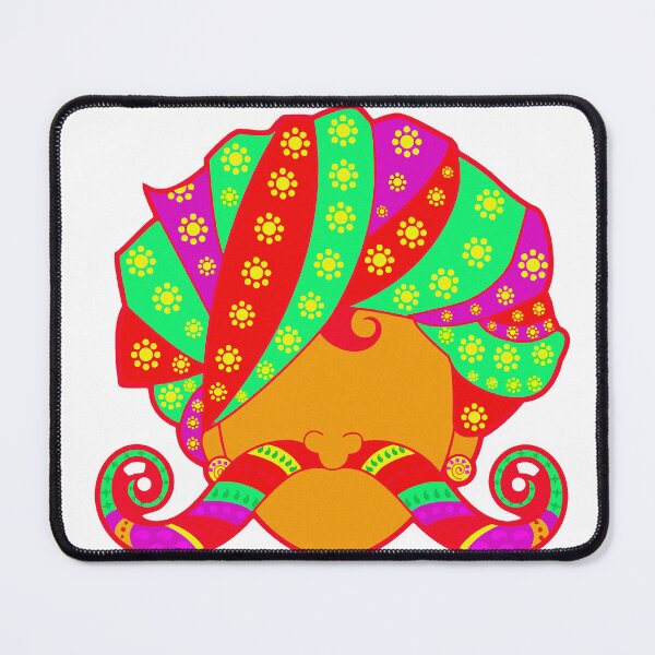 Item preview, Traditional Rajasthani Person with Turban and Moustache Drawing designed and sold by deepakrode7.