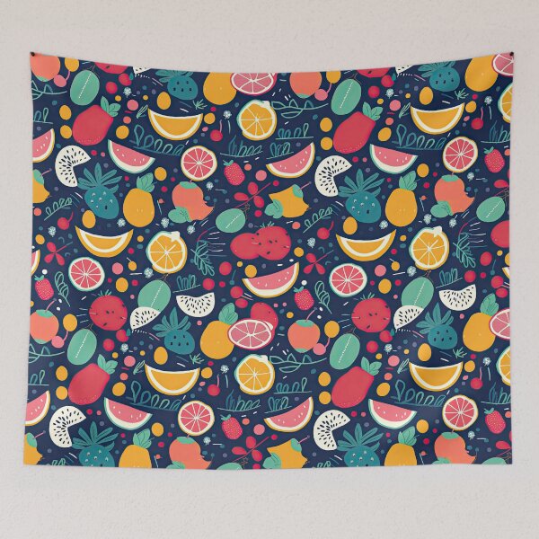 Item preview, Colorful Tropical Fruits Fruit Pattern designed and sold by Wonder Of Light.