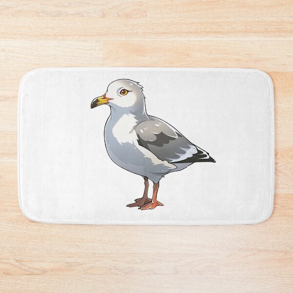 Item preview, Cute Snazzy Seagull in Gray Color designed and sold by CozyKawaiiArt.