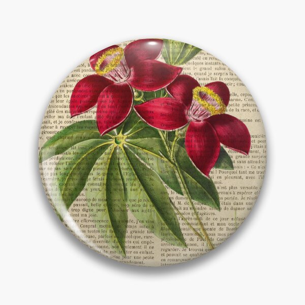 Item preview, Botanical print, on old book page - Tulip Gesner designed and sold by Art by Lilia.