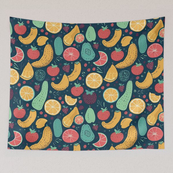 Item preview, Colorful Tropical Fruits Fruit Pattern designed and sold by Wonder Of Light.