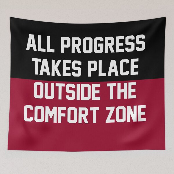 Item preview, All Progress Takes Place Outside The Comfort Zone Sports Shirt Print designed and sold by planet01feb.