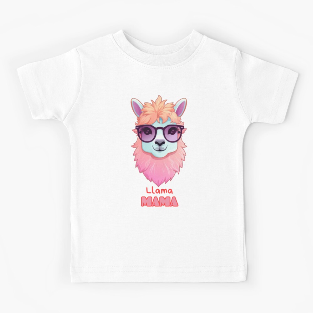 Baby And Toddler Girls Short Sleeve 'Little Llama Loves Her Mama' Graphic  Tee