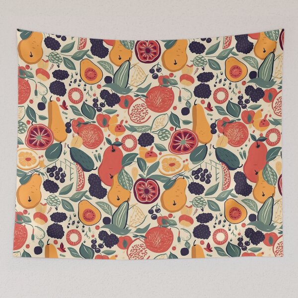 Item preview, Colorful Tropical Fruits Fruit Pattern designed and sold by Wonder Of Light.