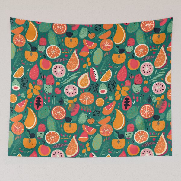 Item preview, Colorful Tropical Fruits Fruit Pattern designed and sold by Wonder Of Light.