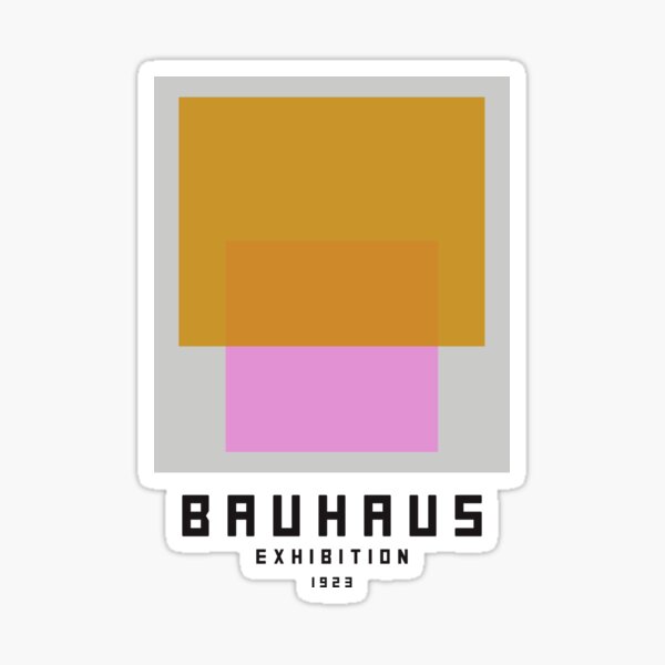 "Bauhaus inspired Exhibition Print, Bauhaus Wall Art behind color comb