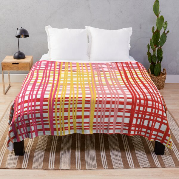 Item preview, Summer pop of colour checked plaid print designed and sold by anna0711.