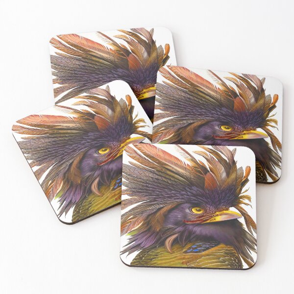 Item preview, Bird with Ruffled Head of Feathers Morning Hair Orange designed and sold by deniselynnimage.