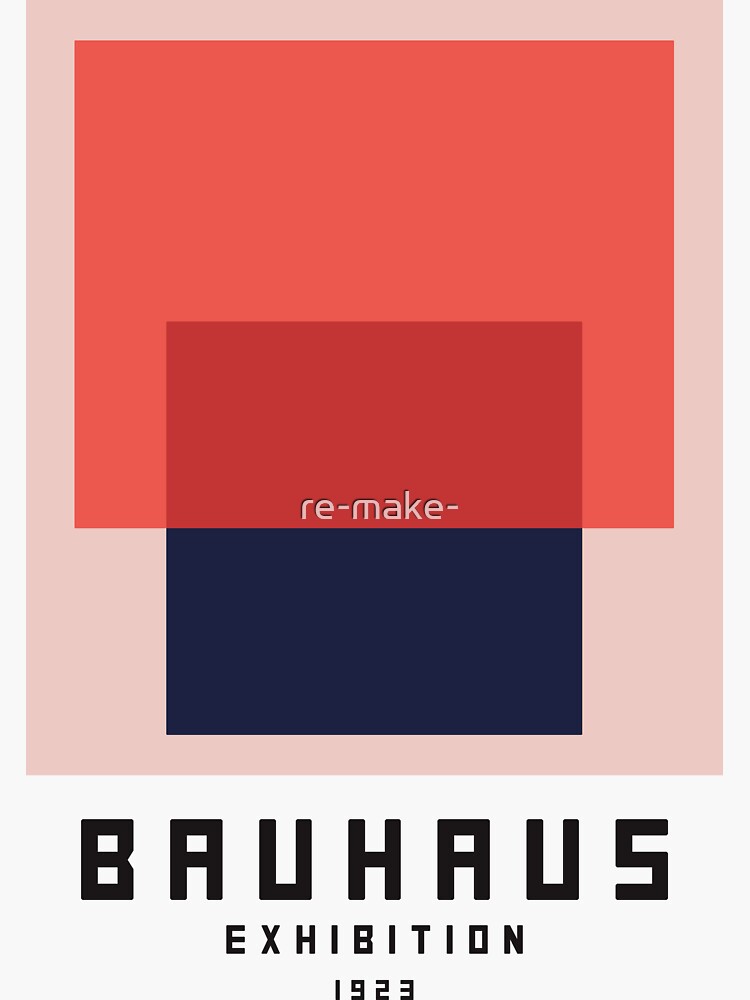 "Bauhaus inspired Exhibition Print, Bauhaus Wall Art behind color comb
