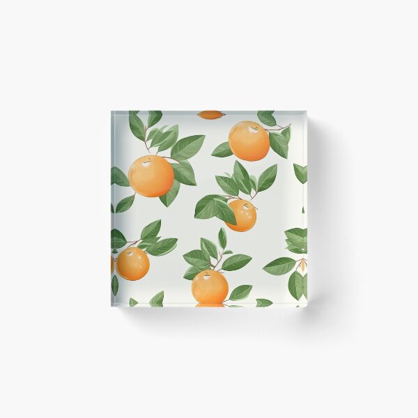 Item preview, Colorful Orange and Leaves Fruit Pattern designed and sold by Wonder Of Light.