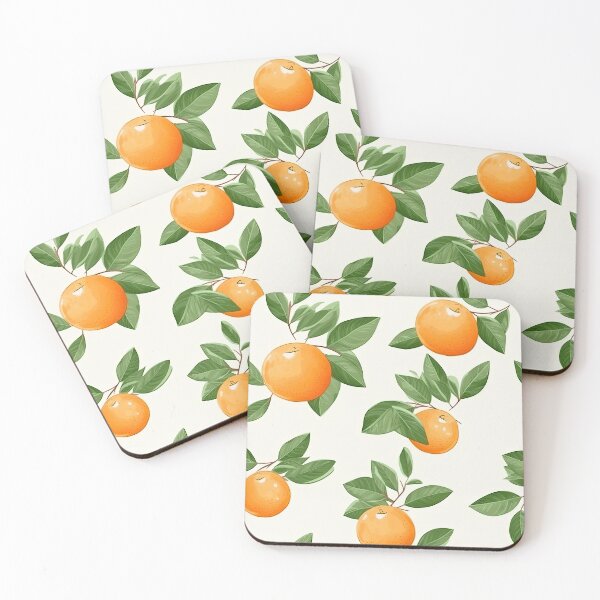 Item preview, Colorful Orange and Leaves Fruit Pattern designed and sold by Wonder Of Light.