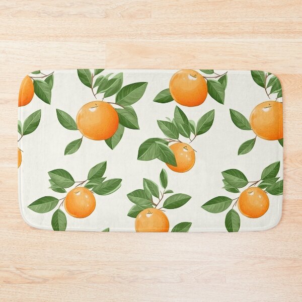 Item preview, Colorful Orange and Leaves Fruit Pattern designed and sold by Wonder Of Light.