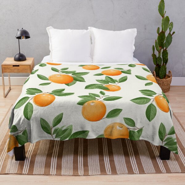Item preview, Colorful Orange and Leaves Fruit Pattern designed and sold by Wonder Of Light.