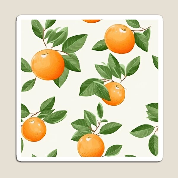 Item preview, Colorful Orange and Leaves Fruit Pattern designed and sold by Wonder Of Light.
